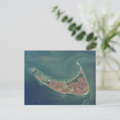 Satellitenbild Nantucket Postkarte (Stehend Vorderseite)