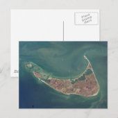 Satellitenbild Nantucket Postkarte (Vorne/Hinten)