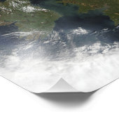 Satellitenbild Nordeuropas Fotodruck (Ecke)