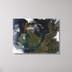 Satellitenbild Nordeuropas Leinwanddruck