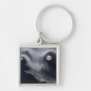 Satellitenbild von Semisopochnoi Insel Schlüsselanhänger