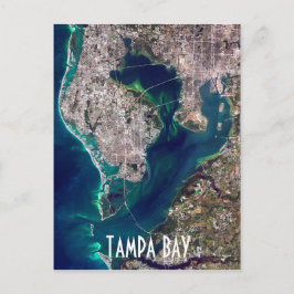 Satellitenbild von Tampa Bay Florida Postkarte