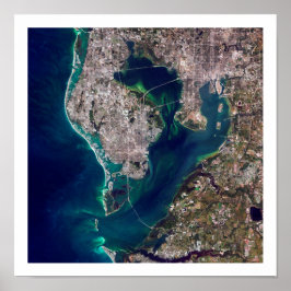 Satellitenbild von Tampa Bay Poster