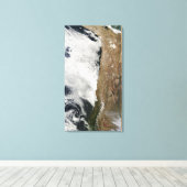 Satellitenblick auf die Anden Leinwanddruck (Insitu (Holzboden))