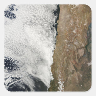 Satellitenblick auf die Anden Quadratischer Aufkleber