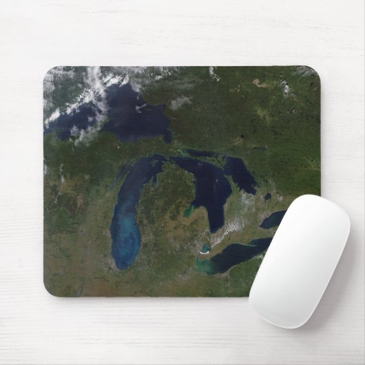 Satellitenblick auf die Großen Seen Mousepad (Mit Mouse)