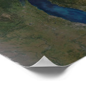 Satellitenblick auf die Großen Seen Poster (Ecke)