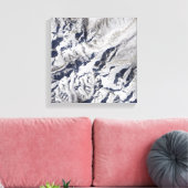 Satellitenblick auf einen Gletscher aus dem Himala Leinwanddruck (Insitu (Wohnzimmer))