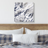 Satellitenblick auf einen Gletscher aus dem Himala Leinwanddruck (Insitu (Schlafzimmer))