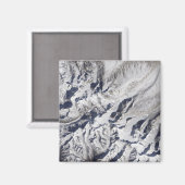 Satellitenblick auf einen Gletscher aus dem Himala Magnet (Vorderseite/Rückseite)