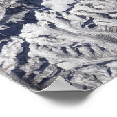 Satellitenblick auf einen Gletscher aus dem Himala Poster (Ecke)