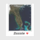 Satellitenblick auf Florida. Aufkleber (Blatt)