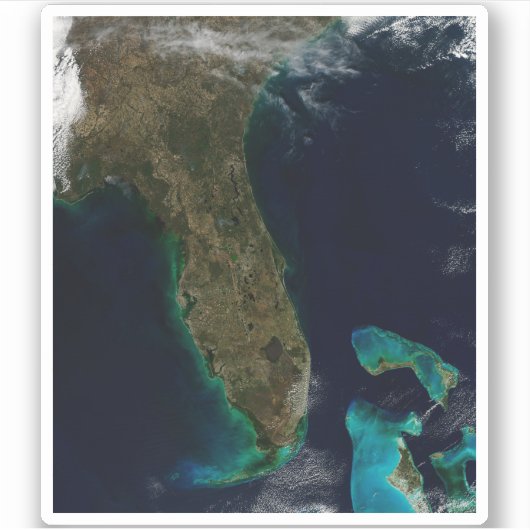 Satellitenblick auf Florida. Aufkleber (Vorderseite)