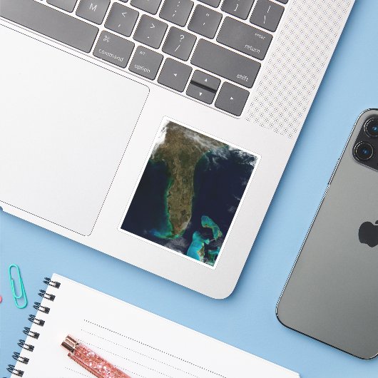 Satellitenblick auf Florida. Aufkleber (Laptop mit iPhone)