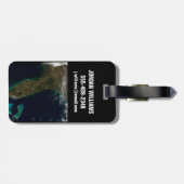 Satellitenblick auf Florida. Gepäckanhänger (Rückseite horizontal)