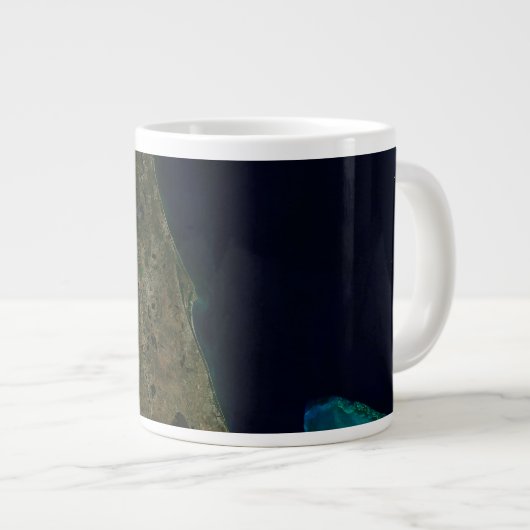 Satellitenblick auf Florida. Jumbo-Tasse (Vorderseite Rechts)