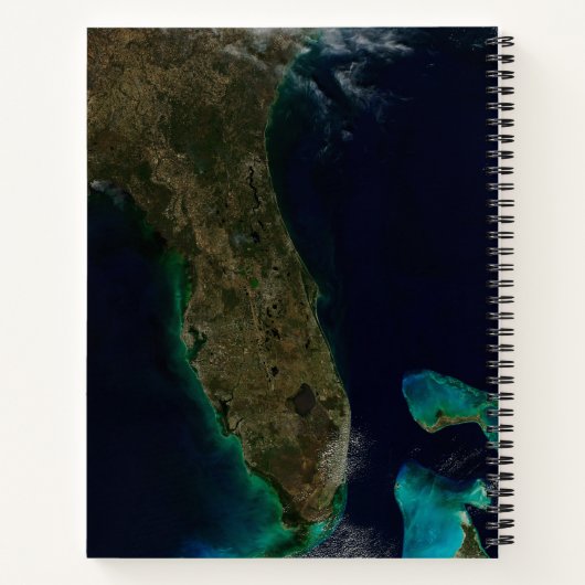 Satellitenblick auf Florida. Notizblock (Rückseite)