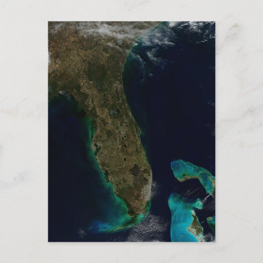 Satellitenblick auf Florida. Postkarte (Vorderseite)