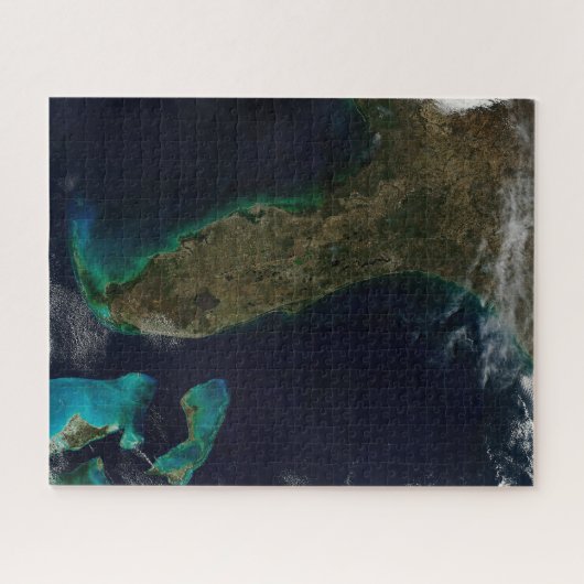 Satellitenblick auf Florida. Puzzle (Horizontal)