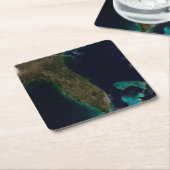 Satellitenblick auf Florida. Rechteckiger Pappuntersetzer (angewinkelt)