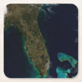 Satellitenblick auf Florida. Rechteckiger Pappuntersetzer (Vorderseite)