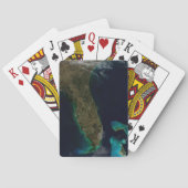 Satellitenblick auf Florida. Spielkarten (Rückseite)