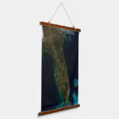 Satellitenblick auf Florida. Wandteppich Mit Holzrahmen (Gewinkelt)