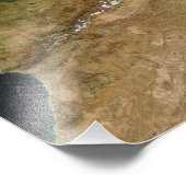 Satellitenblick Marokkos Fotodruck (Ecke)