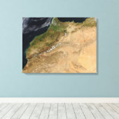 Satellitenblick Marokkos Leinwanddruck (Insitu (Holzboden))