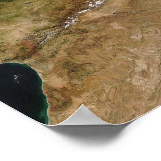 Satellitenblick Marokkos Poster (Ecke)