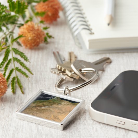 Satellitenblick Marokkos Schlüsselanhänger (Seite)