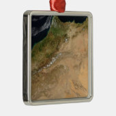 Satellitenblick Marokkos Silbernes Ornament (Rechts)