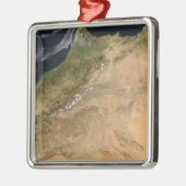 Satellitenblick Marokkos Silbernes Ornament (Links)