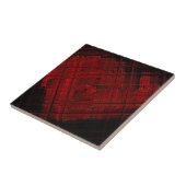 SatellitenBuntglas in Blutrotem Fliese (Seite)