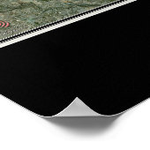 Satellitenkarte des Lake Travis Texas Poster (Ecke)