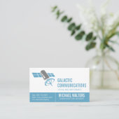 Satellitenlogo | Kommunikationstechnologie Visitenkarte (Stehend Vorderseite)