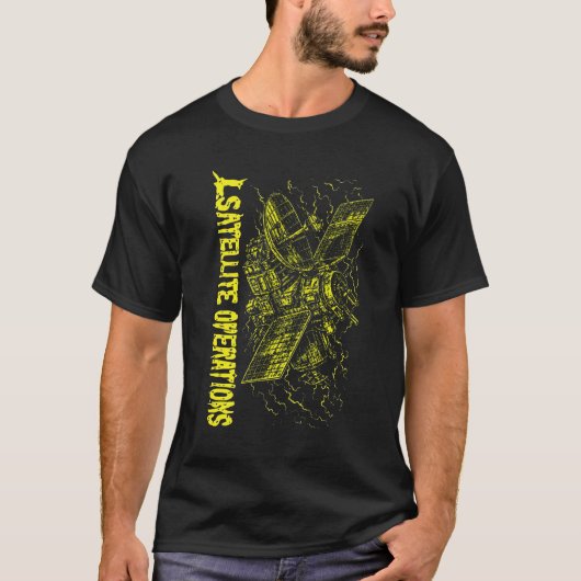 Satellitenoperationen – Deep Space Relay Satellit T-Shirt (Vorderseite)