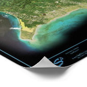 Satellitenplakat der St. Croix U.S. Jungfrau Islan Poster (Ecke)