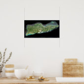 Satellitenplakat der St. Croix U.S. Jungfrau Islan Poster (Küche)