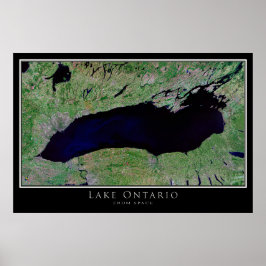Satellitenplakat des Lake Ontario Poster