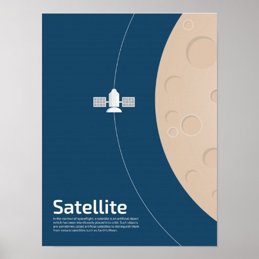 Satellitenplakat für Kinder Poster (Vorne)