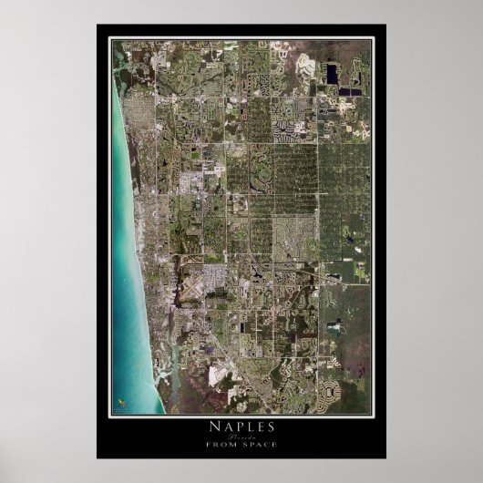 Satellitenplakat von Neapel Florida Poster (Vorne)