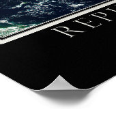 Satellitenplakatkarte der Republik Philippinen Poster (Ecke)