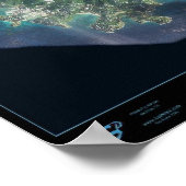 Satellitenposter der St. John U. S. Jungfrau Islan Poster (Ecke)