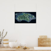 Satellitenposter der St. John U. S. Jungfrau Islan Poster (Küche)
