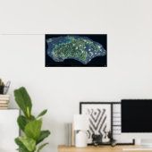 Satellitenposter der St. John U. S. Jungfrau Islan Poster (Heimbüro)