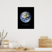 Satellitenposter der westlichen Hemisphäre Poster (Küche)