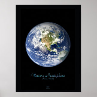 Satellitenposter der westlichen Hemisphäre Poster