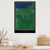 Satellitenposter "Finger Lakes Region" Poster (Küche)