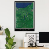 Satellitenposter "Finger Lakes Region" Poster (Heimbüro)